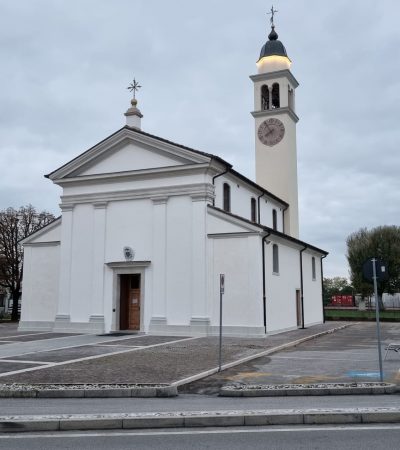 Restauro e risanamento conservativo dei paramenti murari esterni della chiesa parrocchiale di Casella d’Asolo (TV).